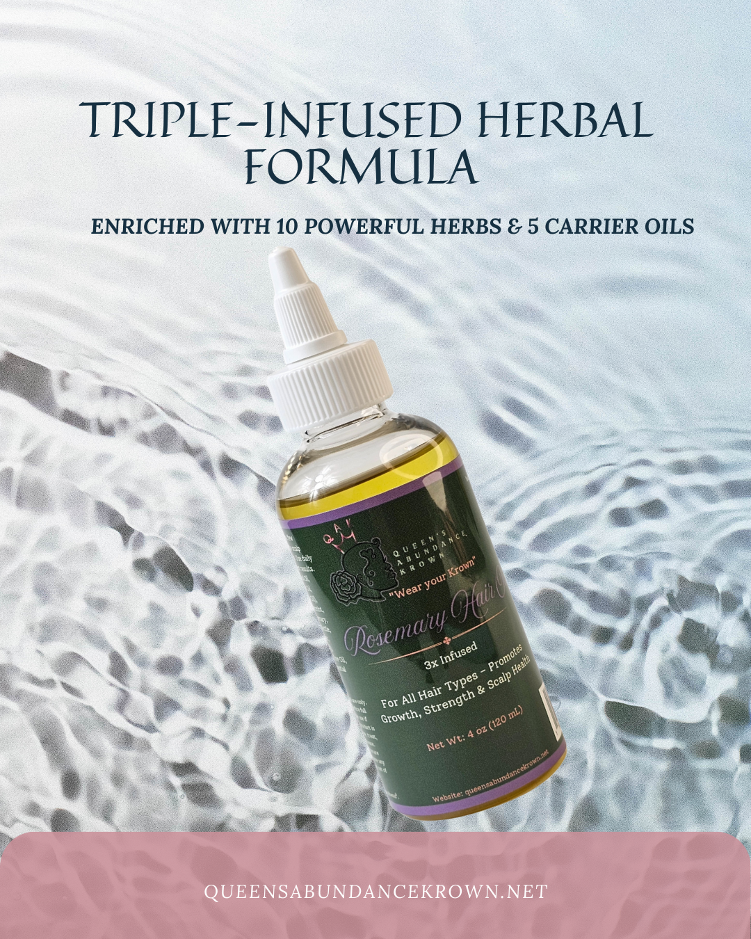 Nourishing Growth Rosemary Hair Oil | Strengthen, Hydrate & Promote Healthy Hair 4oz