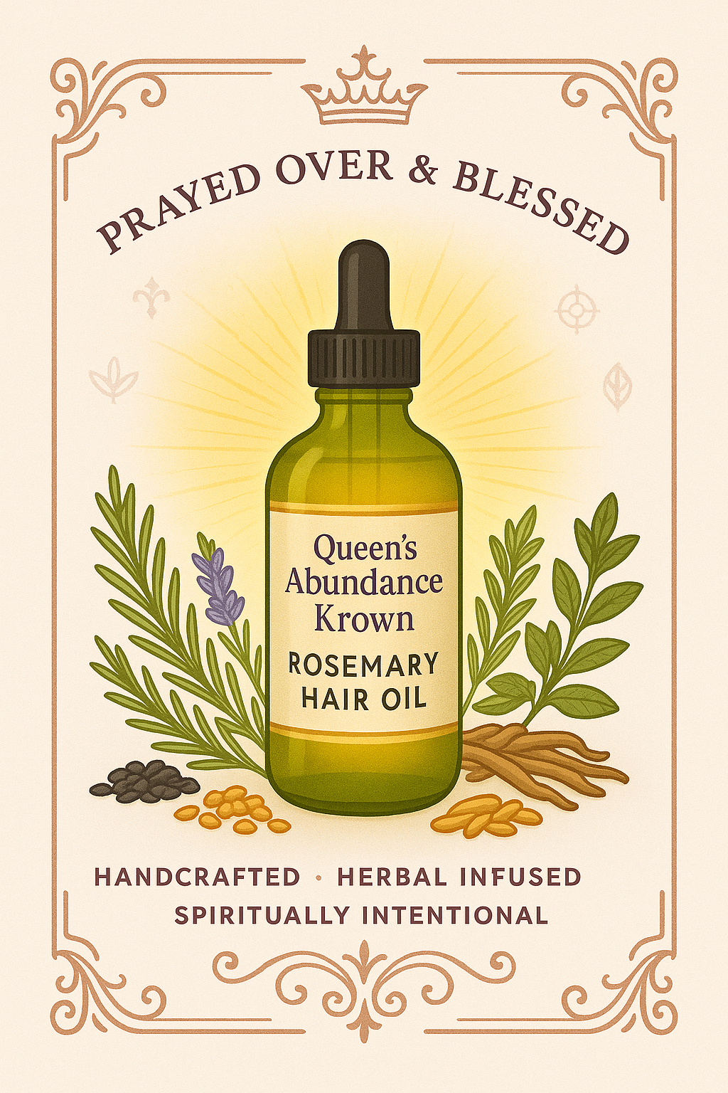 Nourishing Growth Rosemary Hair Oil | Strengthen, Hydrate & Promote Healthy Hair 4oz