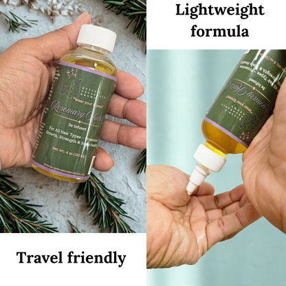 Nourishing Growth Rosemary Hair Oil | Strengthen, Hydrate & Promote Healthy Hair 4oz