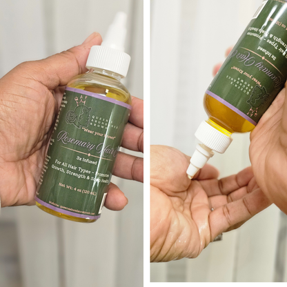Nourishing Growth Rosemary Hair Oil | Strengthen, Hydrate & Promote Healthy Hair 4oz