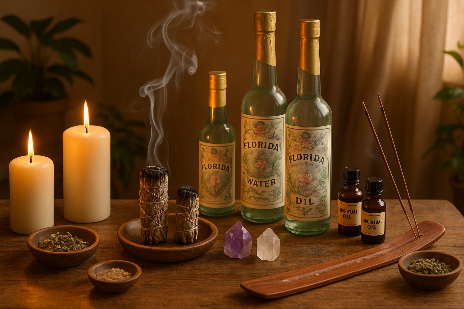 Purpose: Supports your healing circle and spiritual kits. Home & Ritual Energy Cleansing. Transform your space into a sanctuary of peace and positive energy. Our collection includes incense, smudge sticks, Florida Water, and spiritual oils to cleanse, purify, and protect your home and aura. Perfect for intentional rituals, mindfulness practices, or creating a sacred environment for yourself and loved ones.
