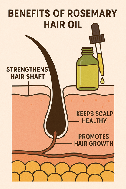 Nourishing Growth Rosemary Hair Oil | Strengthen, Hydrate & Promote Healthy Hair 4oz